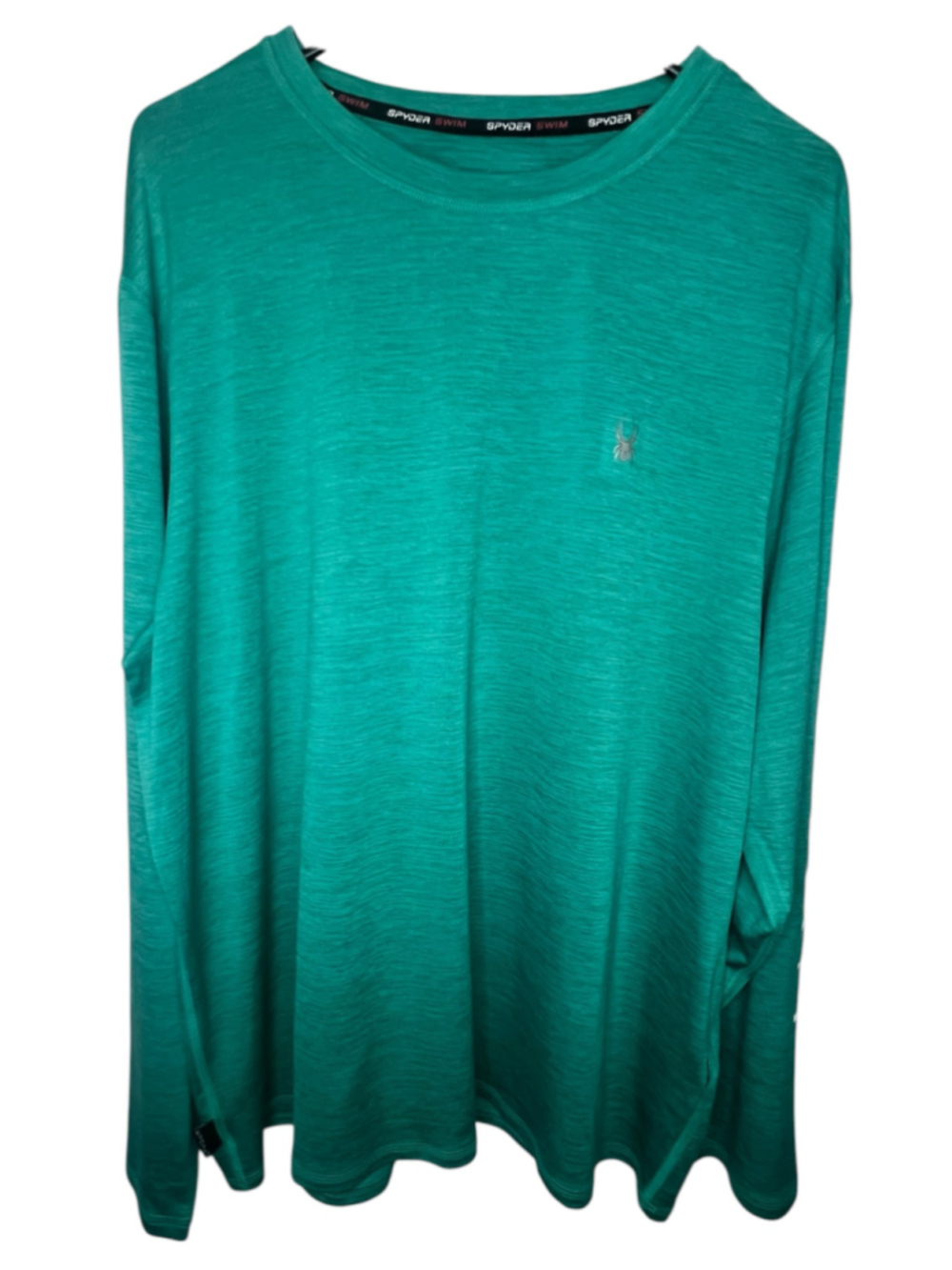 Spyder Swim Blue/Green Long Sleeve Rashguard UPF 30 Quick Dry